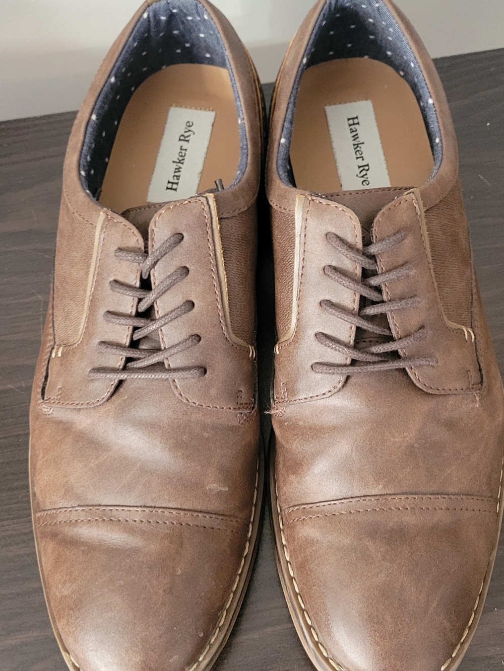 Hawker Rye Men's Brown Leather Derby Shoes